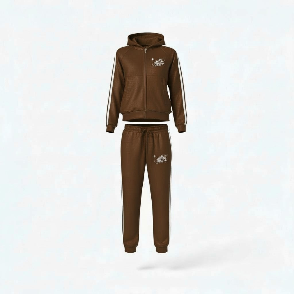 Brown Stacked Tracksuit