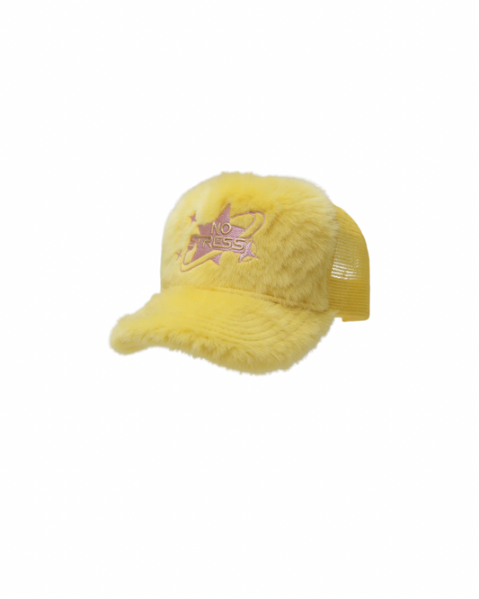 Yellow Velvet Trucker Hat
