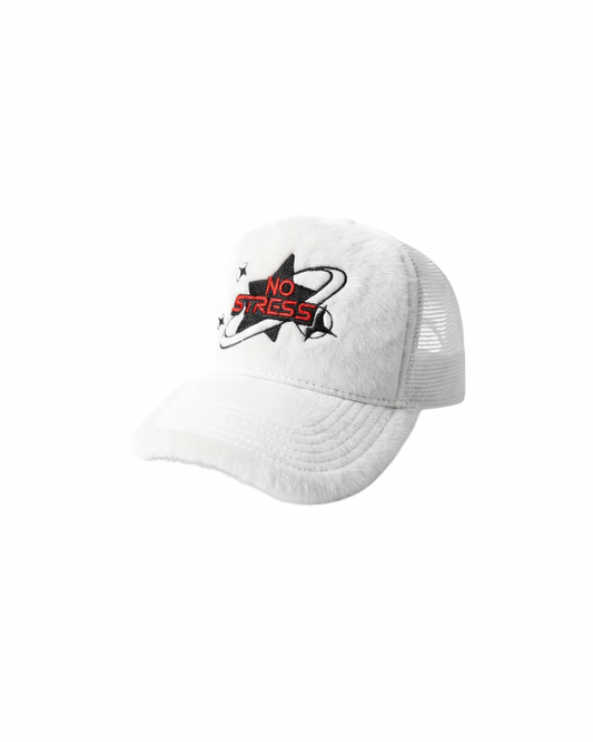 Grey Velvet Trucker Hat