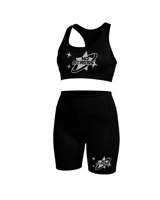 Custom Biker Shorts & Sports Bra Set