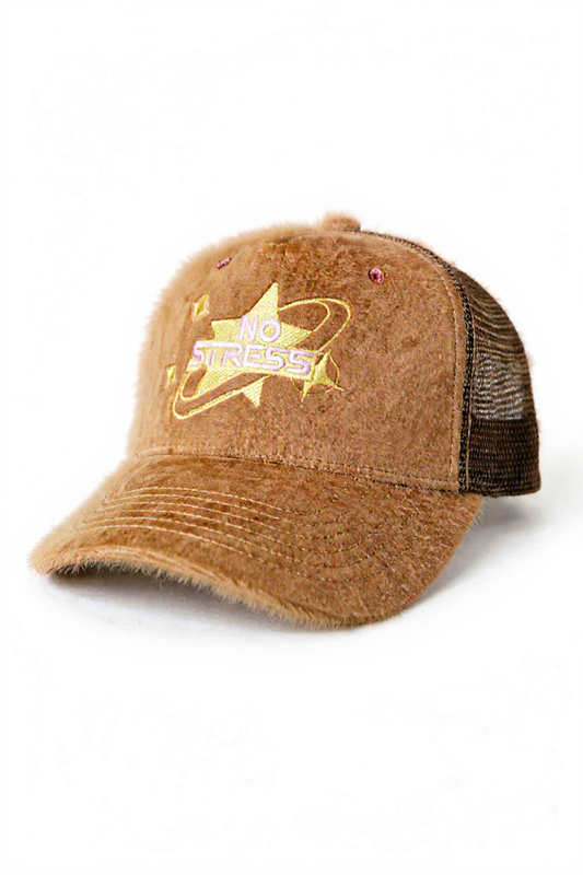 Brown Velvet Trucker Hat