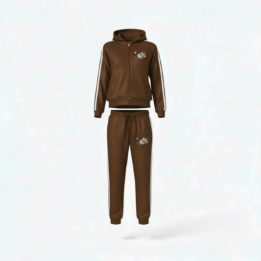 Brown Stacked Tracksuit