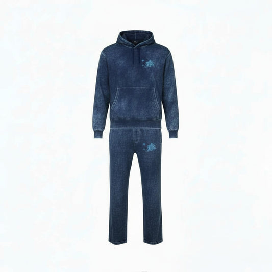 Black/Blue Acid Wash Set