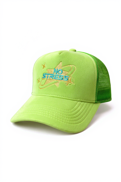 Lime Green Velvet Trucker Hat
