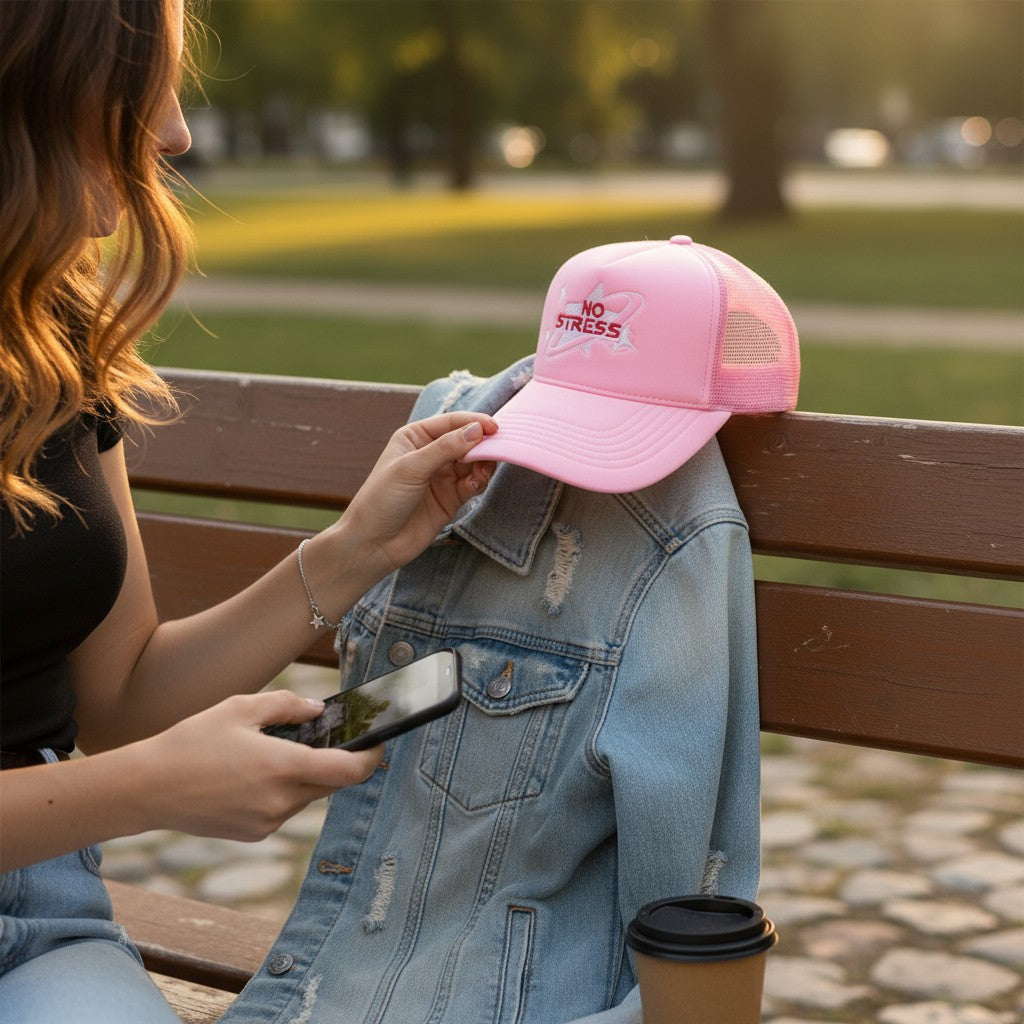 Pink Velvet Trucker Hat